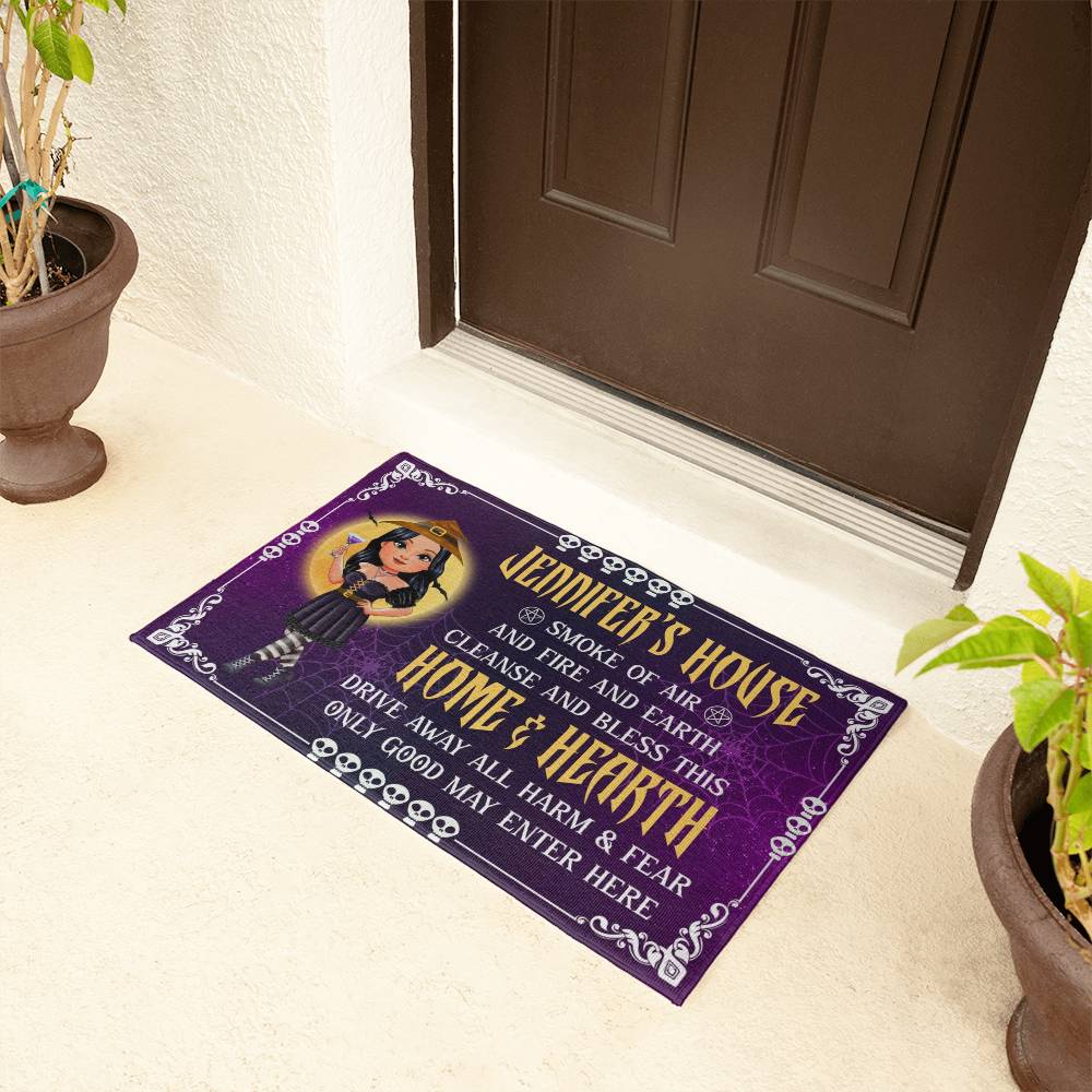 Welcome Door Mat, Cute Witch, Jennifer's House,