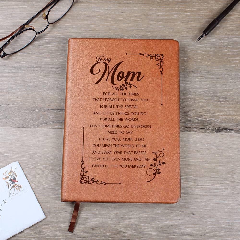 To My Mum For All The Times I Forgot, Leather Graphic Journal