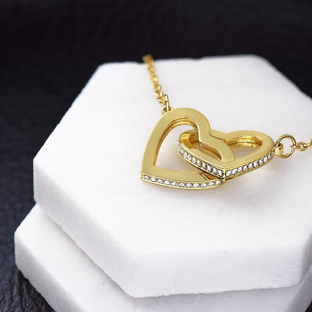 1 Interlocking Hearts Necklace-To Beautiful Daughter Love Dad