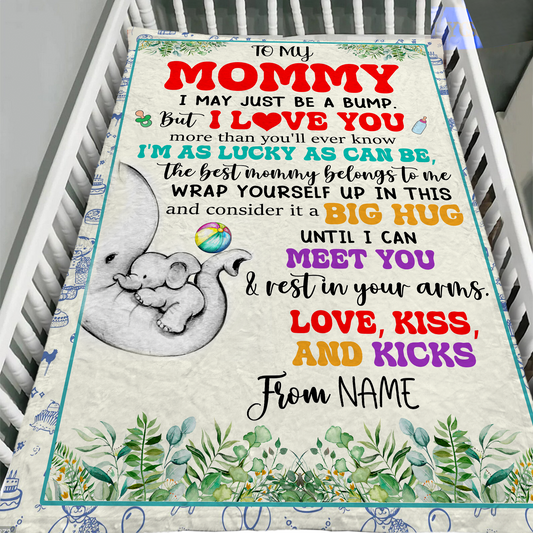 New Mom Blanket – A Soft and Warm Fleece Blanket for Expecting Moms, Perfect for Pregnancy Announcements and Gifts