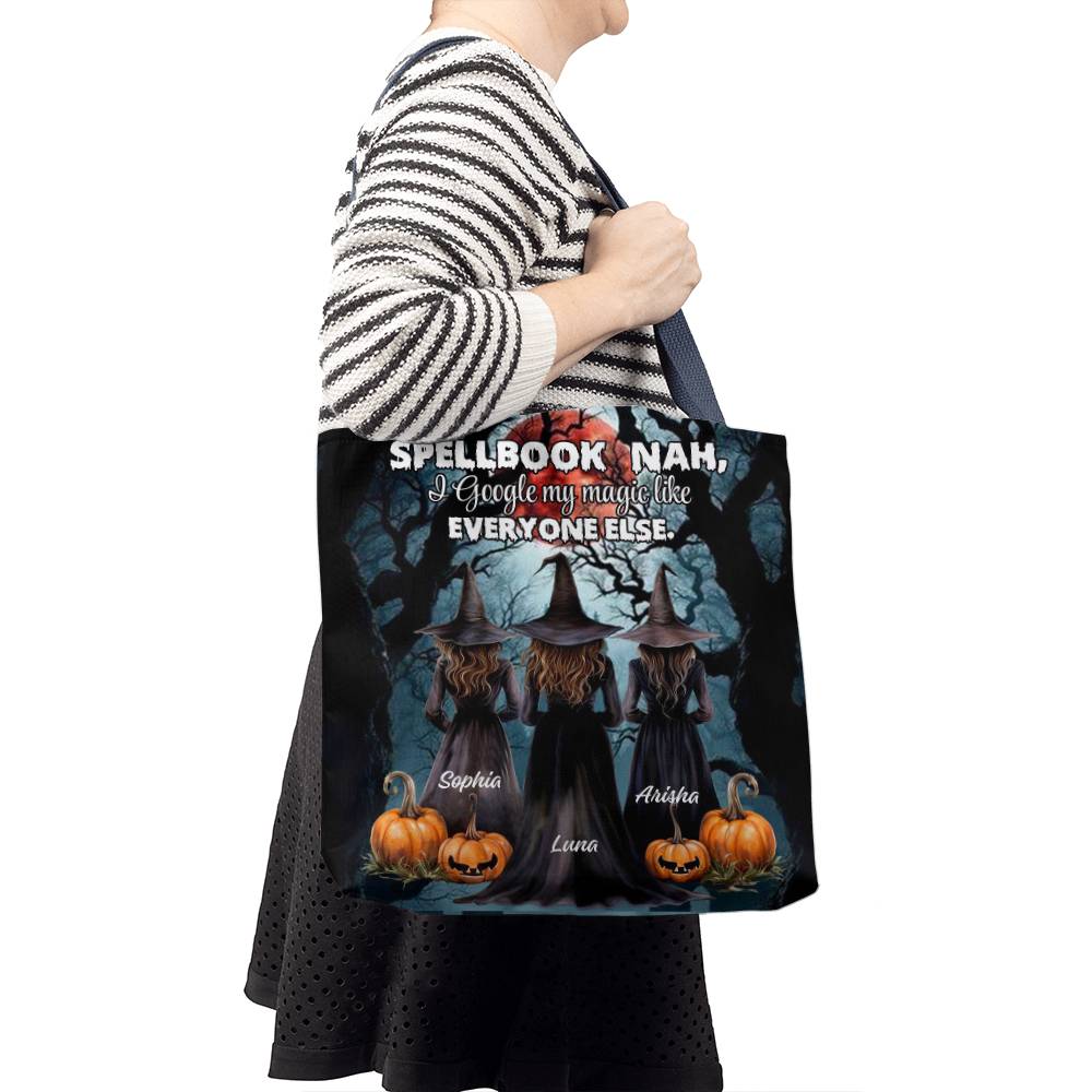 Halloween Witch Tote Bag – Funny Spellbook Quote !