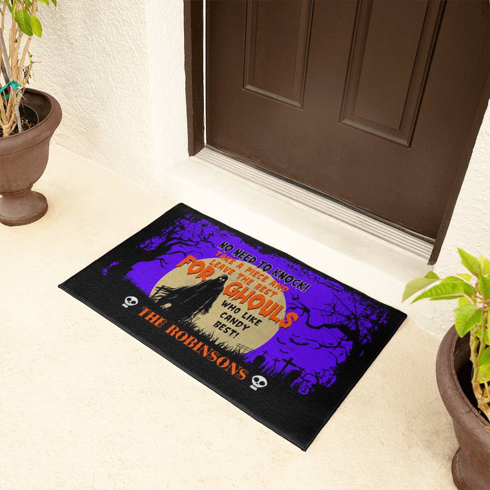 Custom No Need To Knock – Spooky Halloween Entryway Decor with Family Name