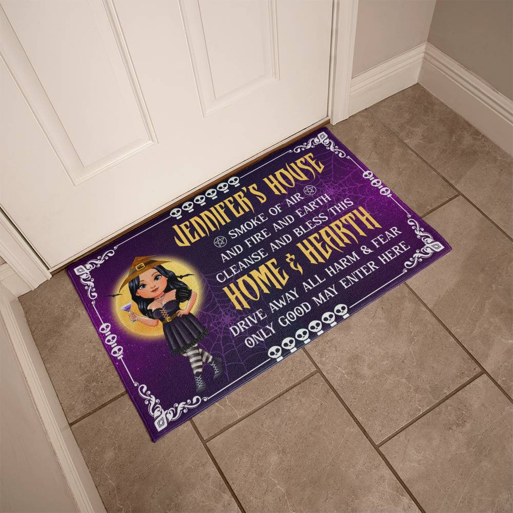 Welcome Door Mat, Cute Witch, Jennifer's House,