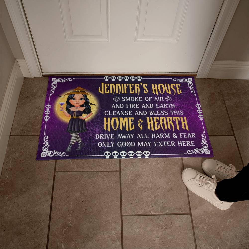 Welcome Door Mat, Cute Witch, Jennifer's House,