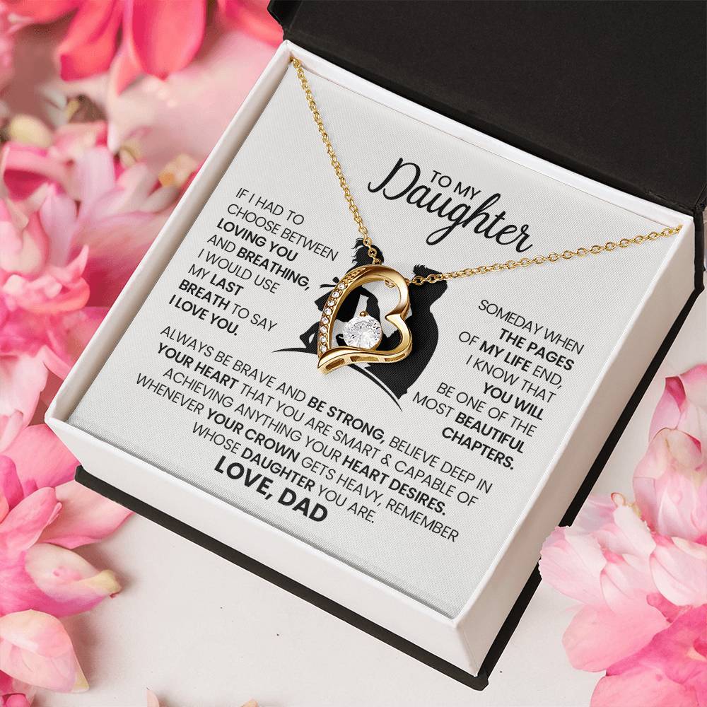 Personalized Daughter Necklace – Heartfelt Message from Dad – Gift for Her
