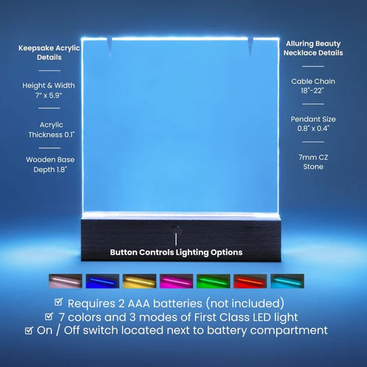 Rose Keepsake Acrylic Bundle with Alluring Beauty Necklace-3