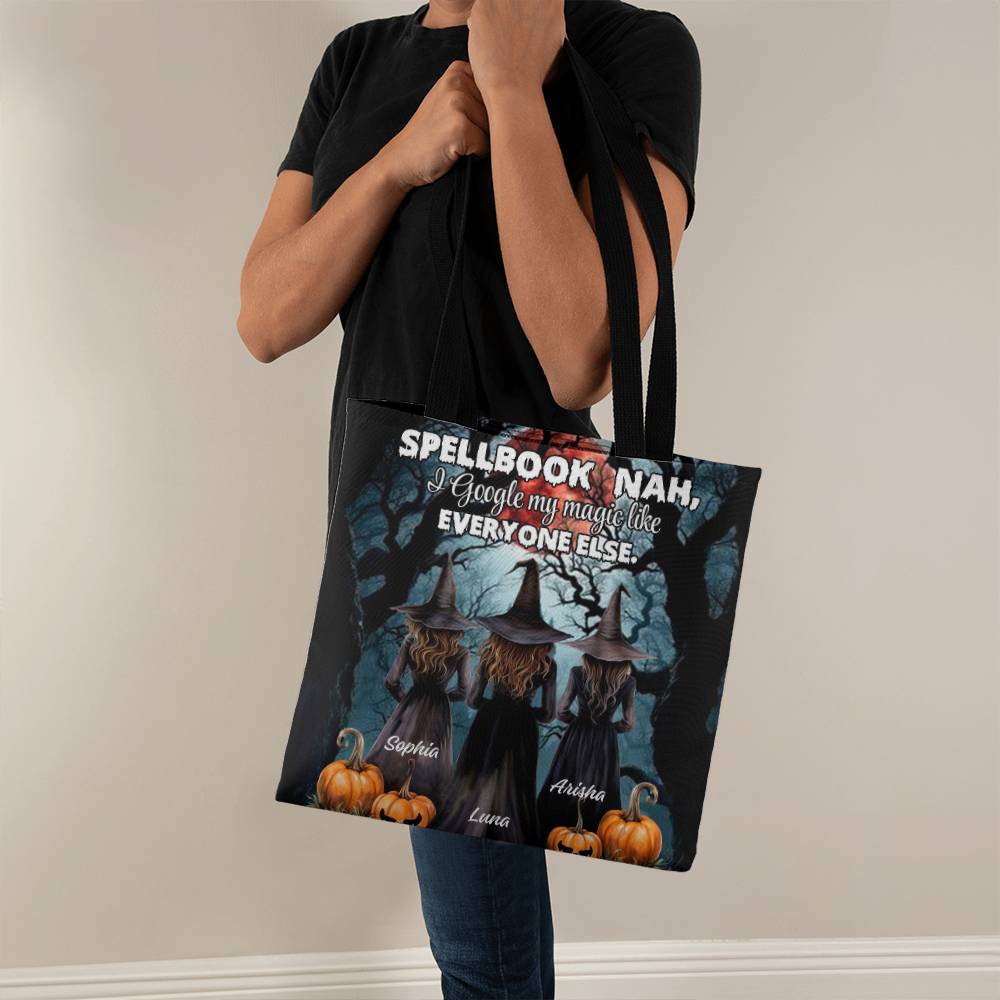 Halloween Witch Tote Bag – Funny Spellbook Quote !