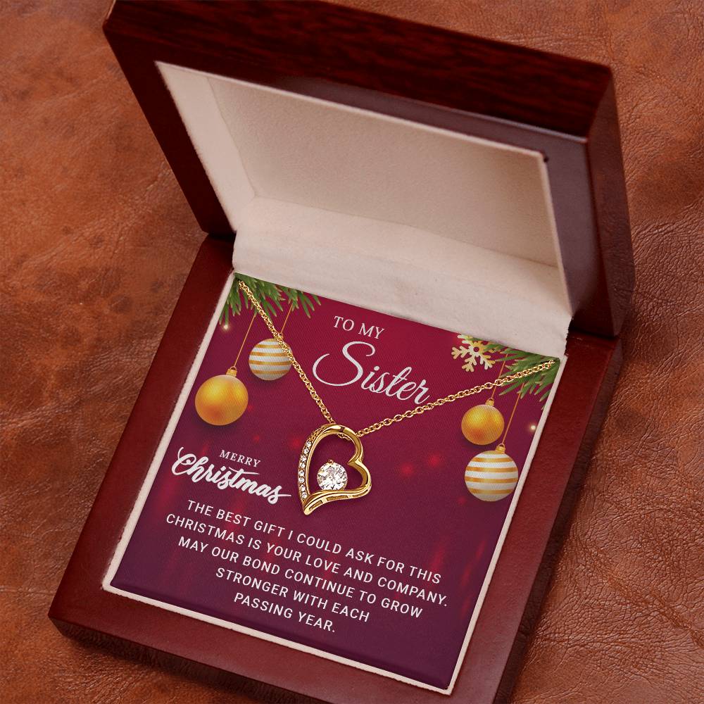 To My Sister - Best - Christmas Gift - Forever Love Necklace