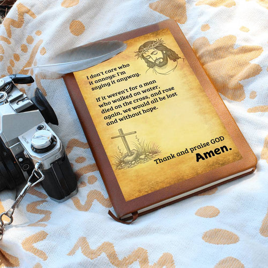 Thanks and praise GOD-Vegan Leather Graphic Journal