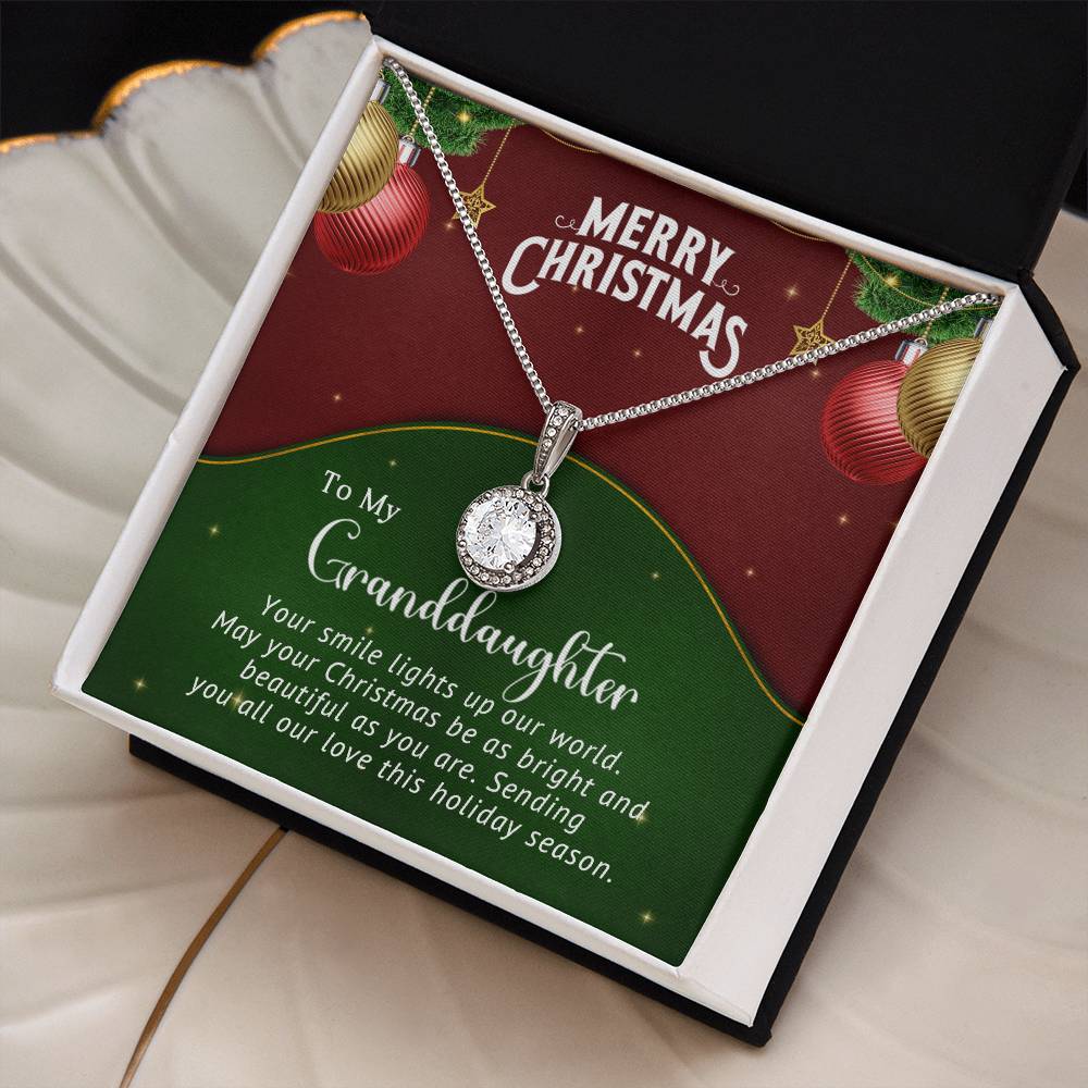 To My Granddaughter - Smile - Christmas Gift - Eternal Hope Necklace