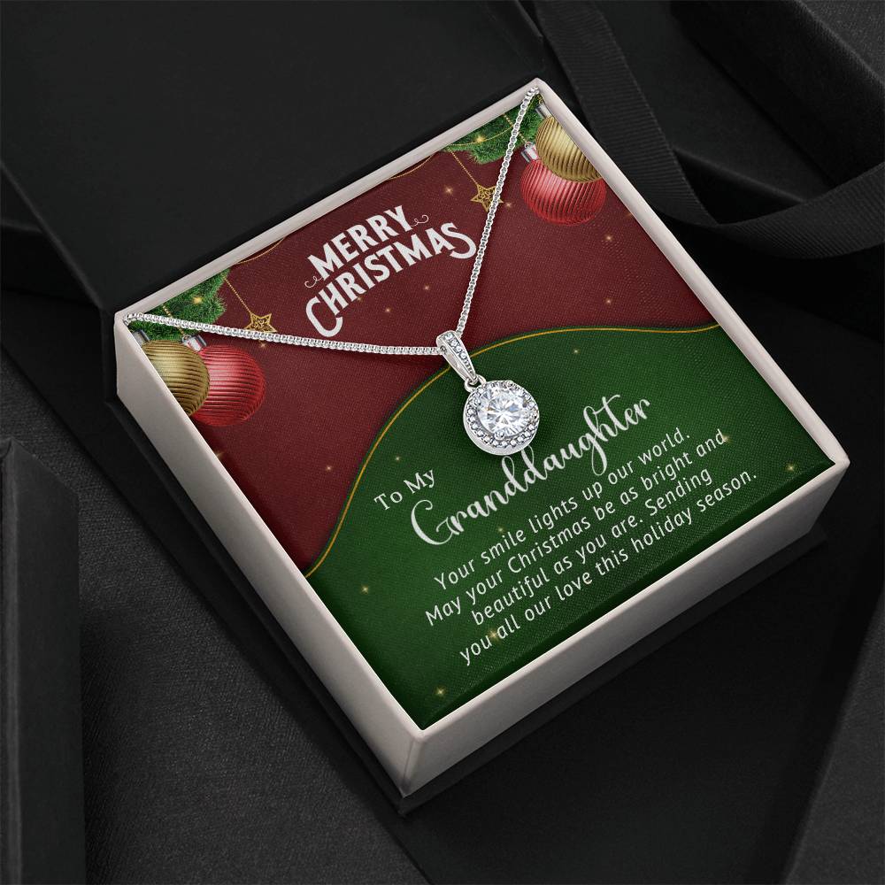 To My Granddaughter - Smile - Christmas Gift - Eternal Hope Necklace
