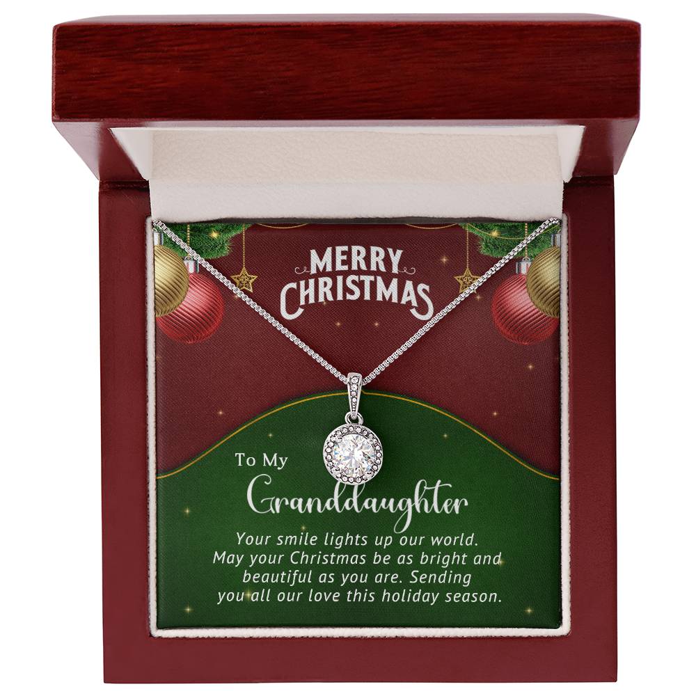 To My Granddaughter - Smile - Christmas Gift - Eternal Hope Necklace