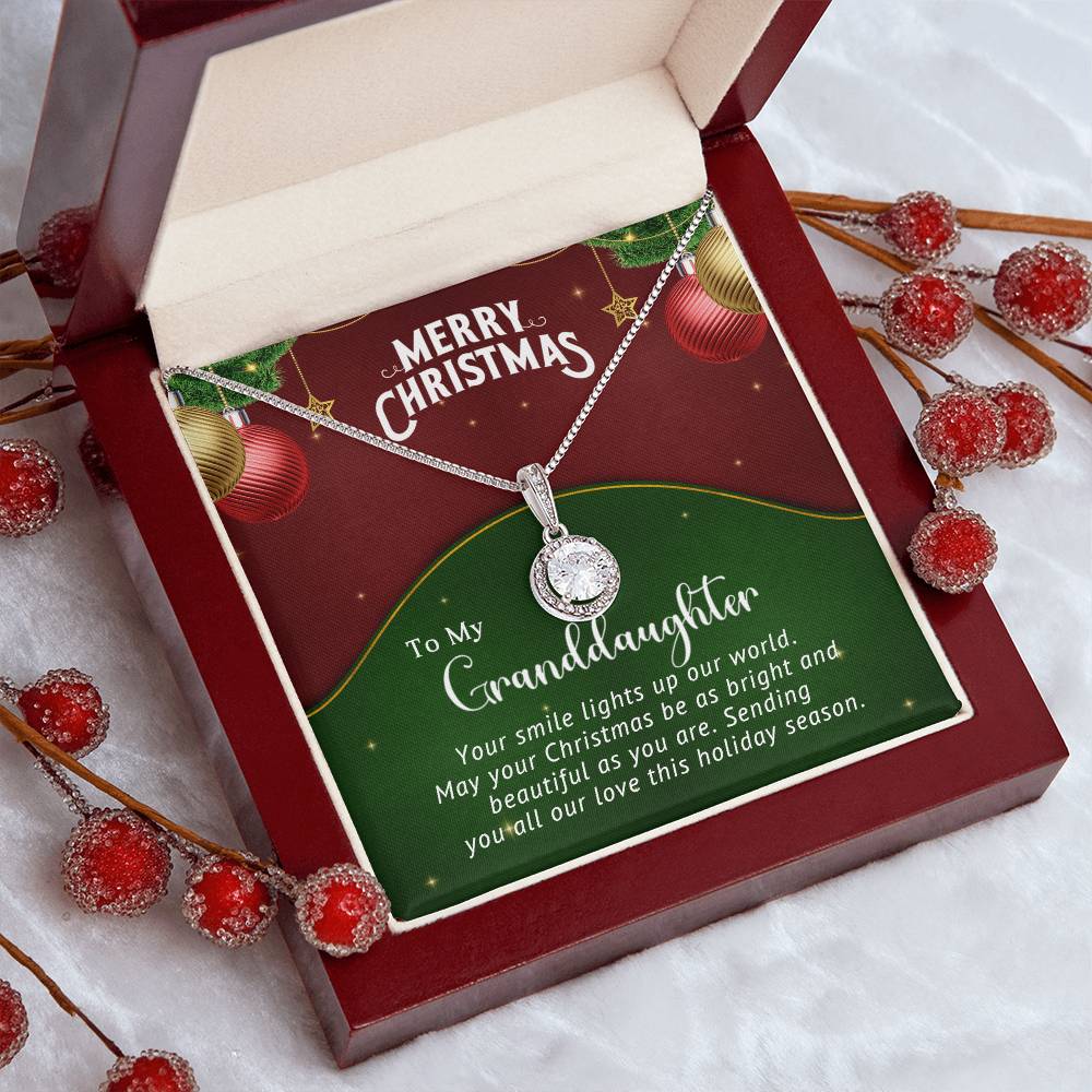 To My Granddaughter - Smile - Christmas Gift - Eternal Hope Necklace