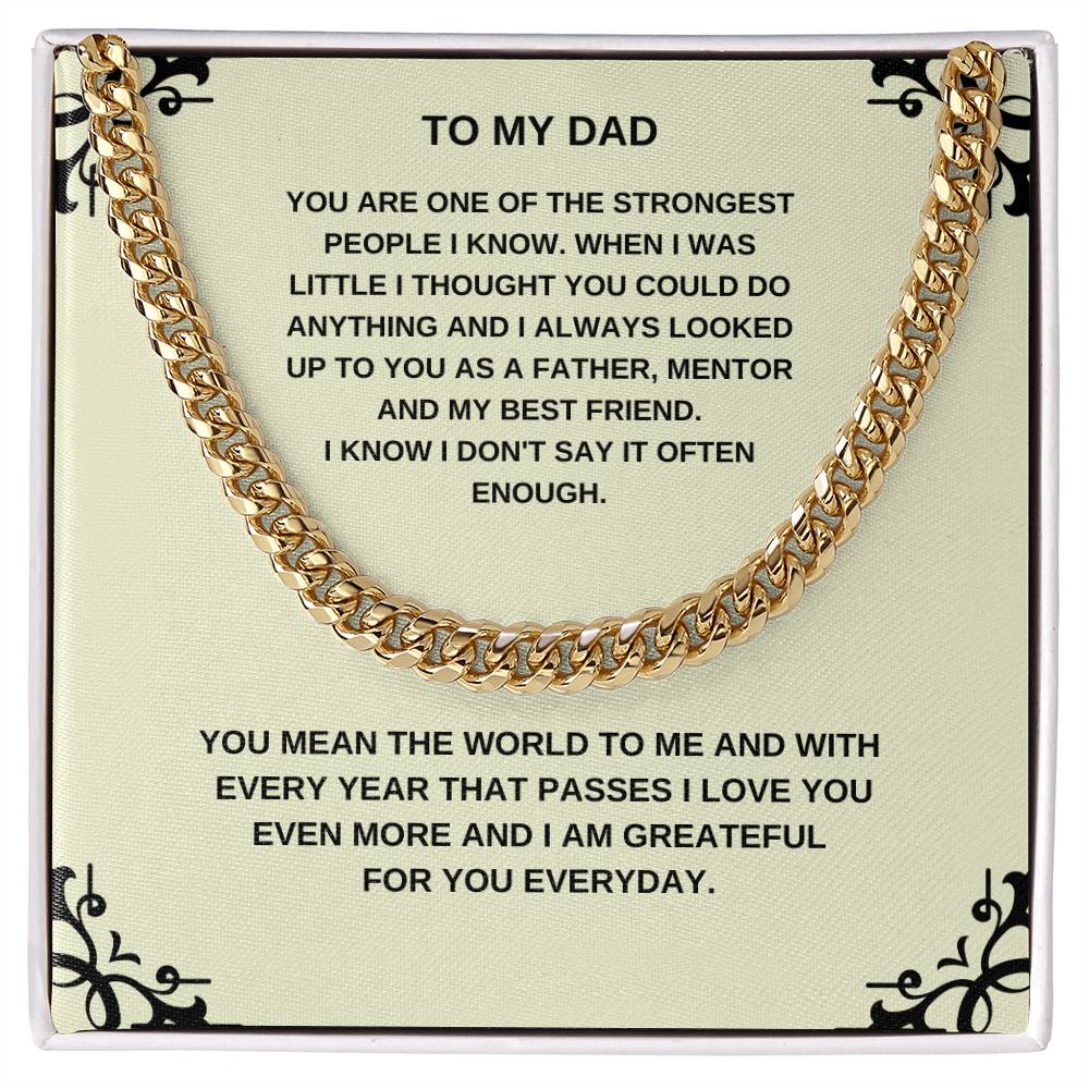 Gift For A Wonderful Dad-Cuban Linked Chain - YERTIZZ.COM