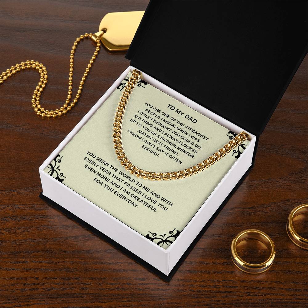 Gift For A Wonderful Dad-Cuban Linked Chain - YERTIZZ.COM