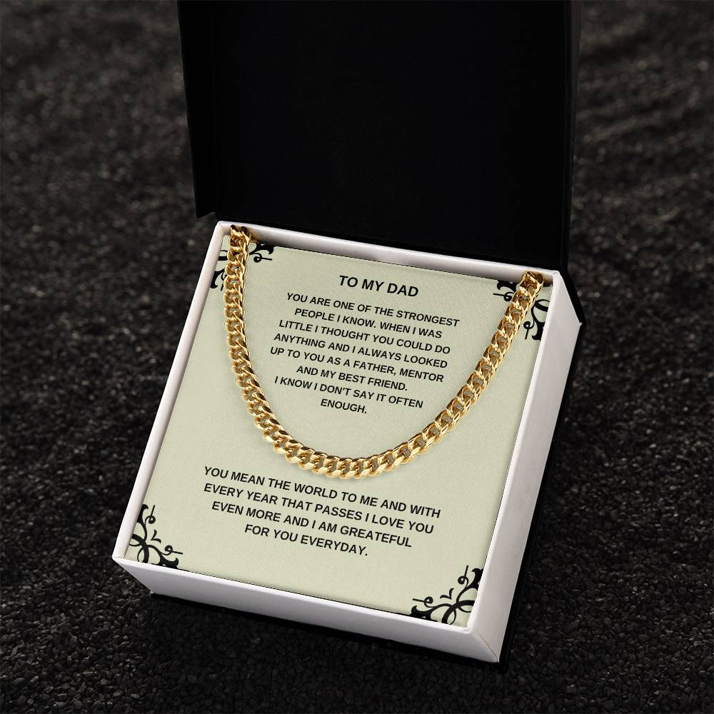 Gift For A Wonderful Dad-Cuban Linked Chain - YERTIZZ.COM
