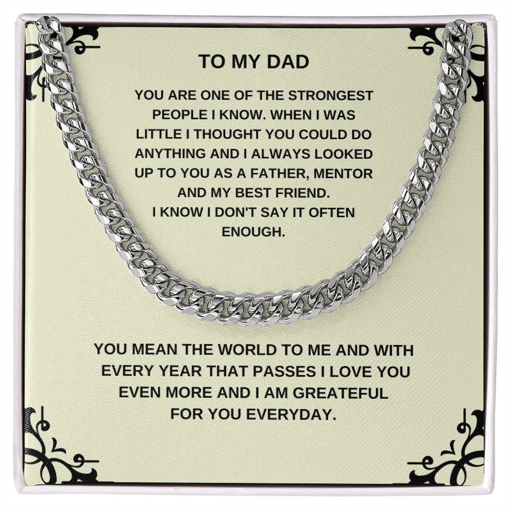 Gift For A Wonderful Dad-Cuban Linked Chain - YERTIZZ.COM