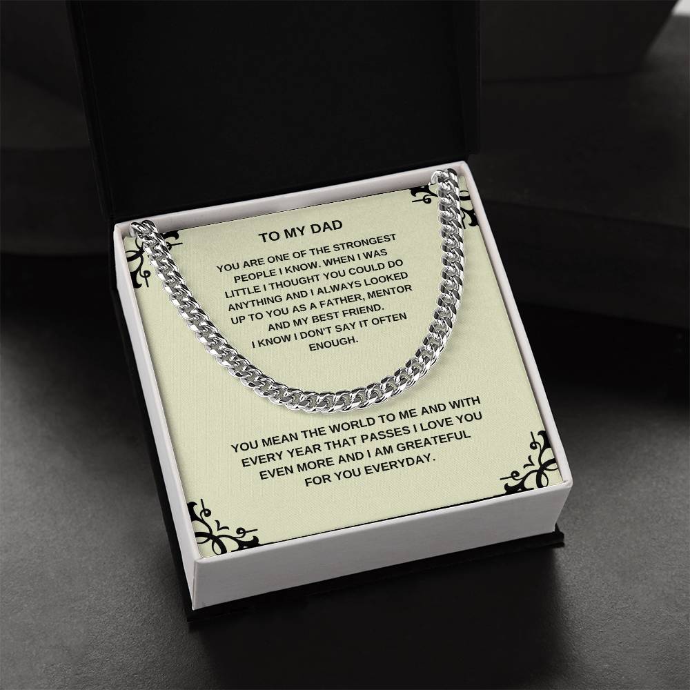Gift For A Wonderful Dad-Cuban Linked Chain - YERTIZZ.COM