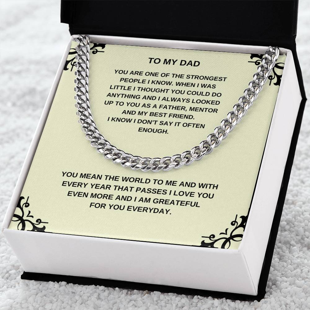 Gift For A Wonderful Dad-Cuban Linked Chain - YERTIZZ.COM