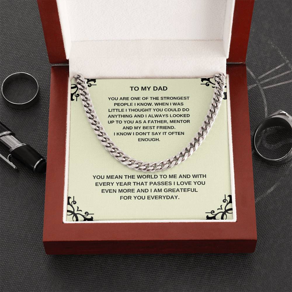 Gift For A Wonderful Dad-Cuban Linked Chain - YERTIZZ.COM