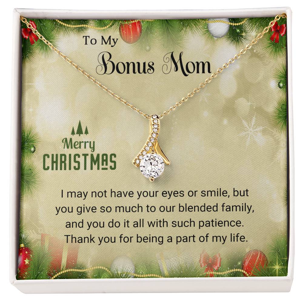 To My Bonus Mom - Christmas Gift - Alluring Beauty Necklace