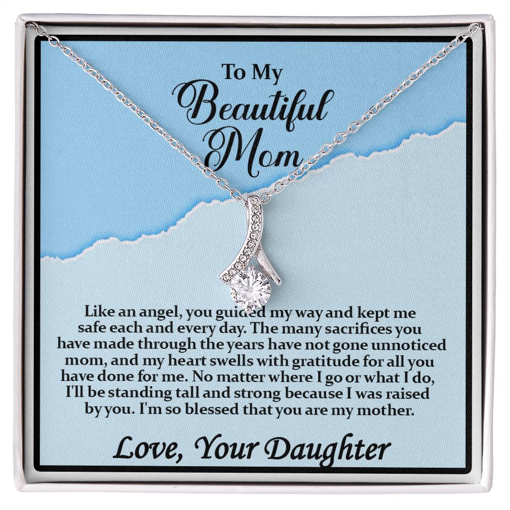 To My Beautiful Mom, Alluring Beauty Necklace - YERTIZZ.COM