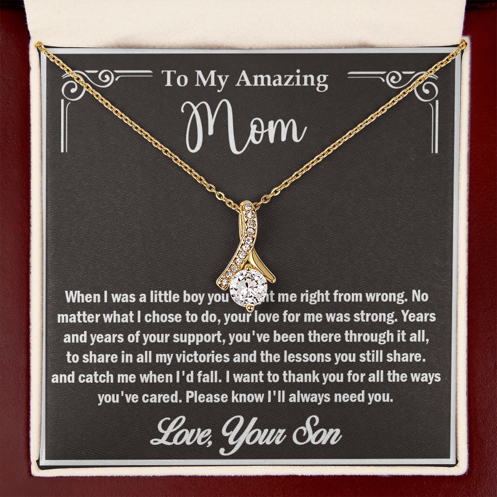 To My Amazing Mom, Love Your Son, Alluring Beauty Necklace - YERTIZZ.COM