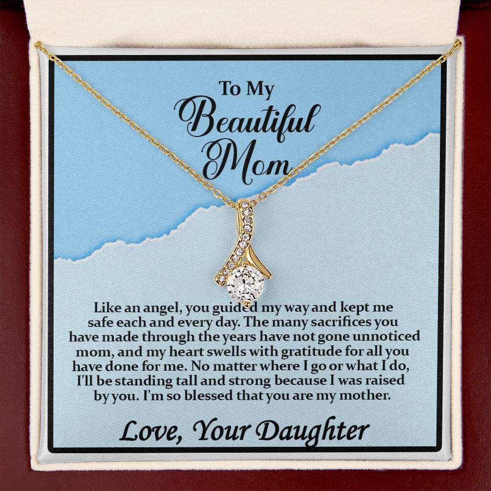 To My Beautiful Mom, Alluring Beauty Necklace - YERTIZZ.COM