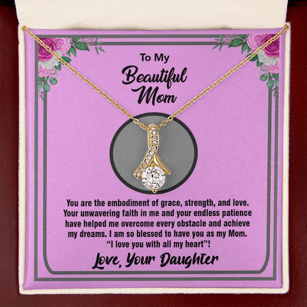 To My Beautiful Mom, Alluring Beauty Necklace - YERTIZZ.COM