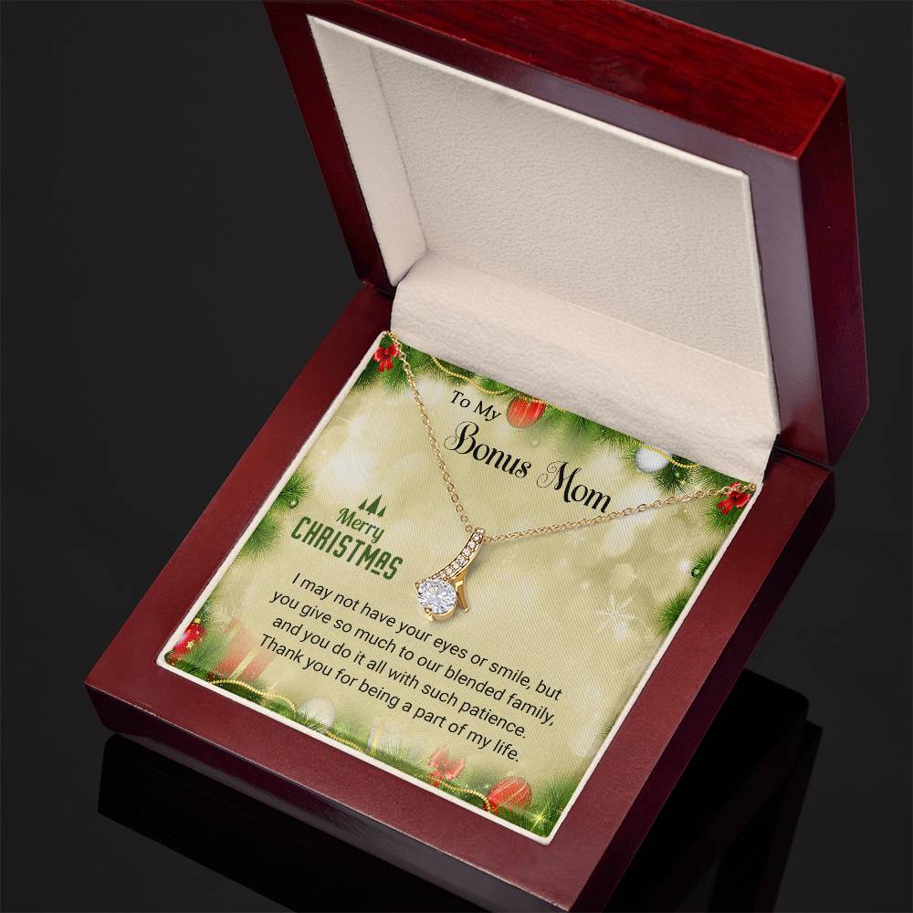 To My Bonus Mom - Christmas Gift - Alluring Beauty Necklace