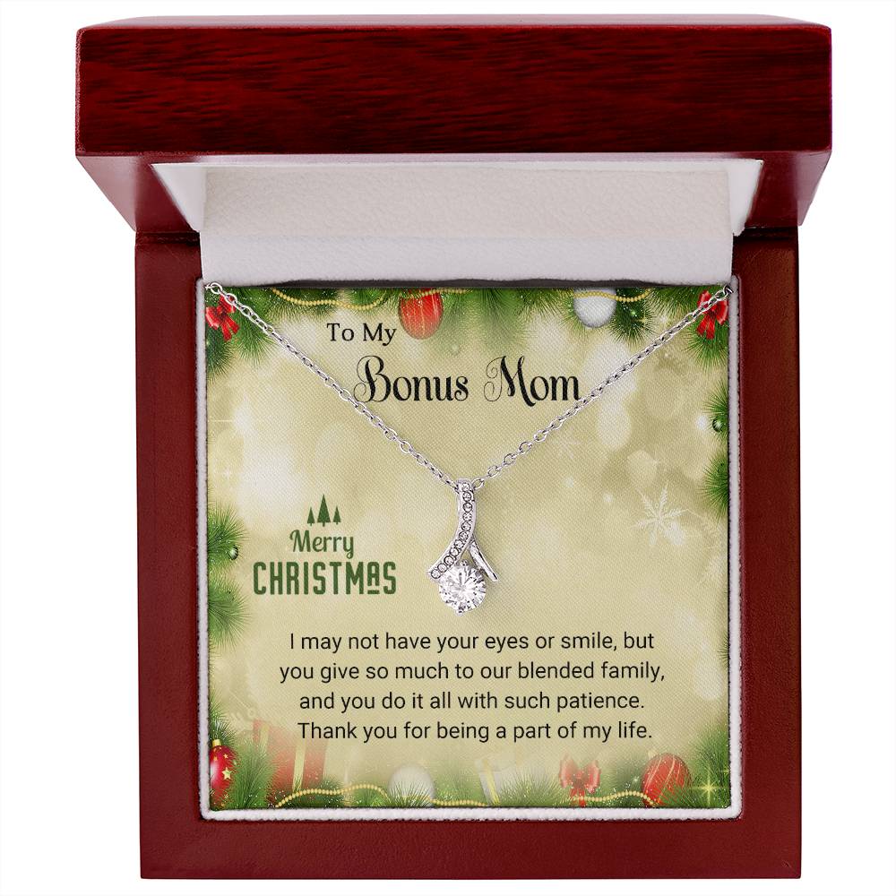 To My Bonus Mom - Christmas Gift - Alluring Beauty Necklace