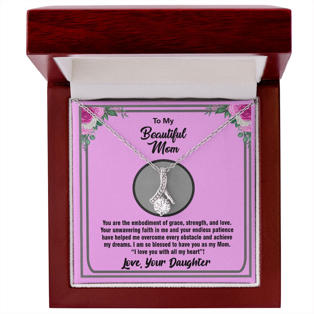 To My Beautiful Mom, Alluring Beauty Necklace - YERTIZZ.COM