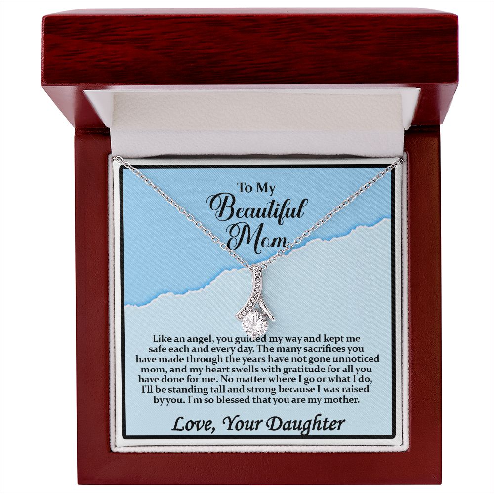 To My Beautiful Mom, Alluring Beauty Necklace - YERTIZZ.COM