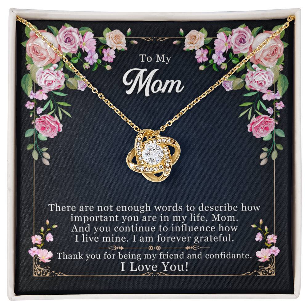 To My Mom, Thank yOU For Being My Friend -Love Knot Necklace - YERTIZZ.COM