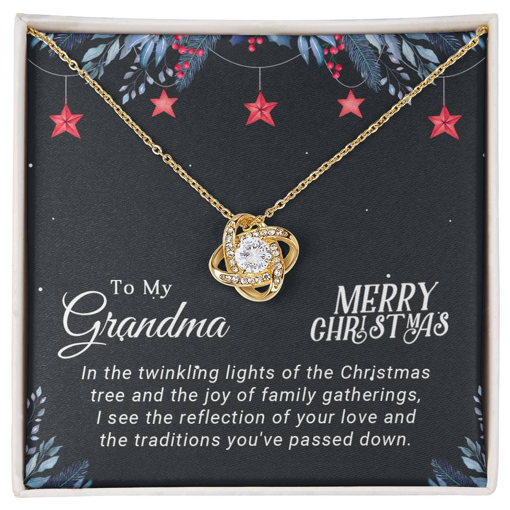 To My Grandma - Joy of Family - Christmas Gift - Love Knot Necklace