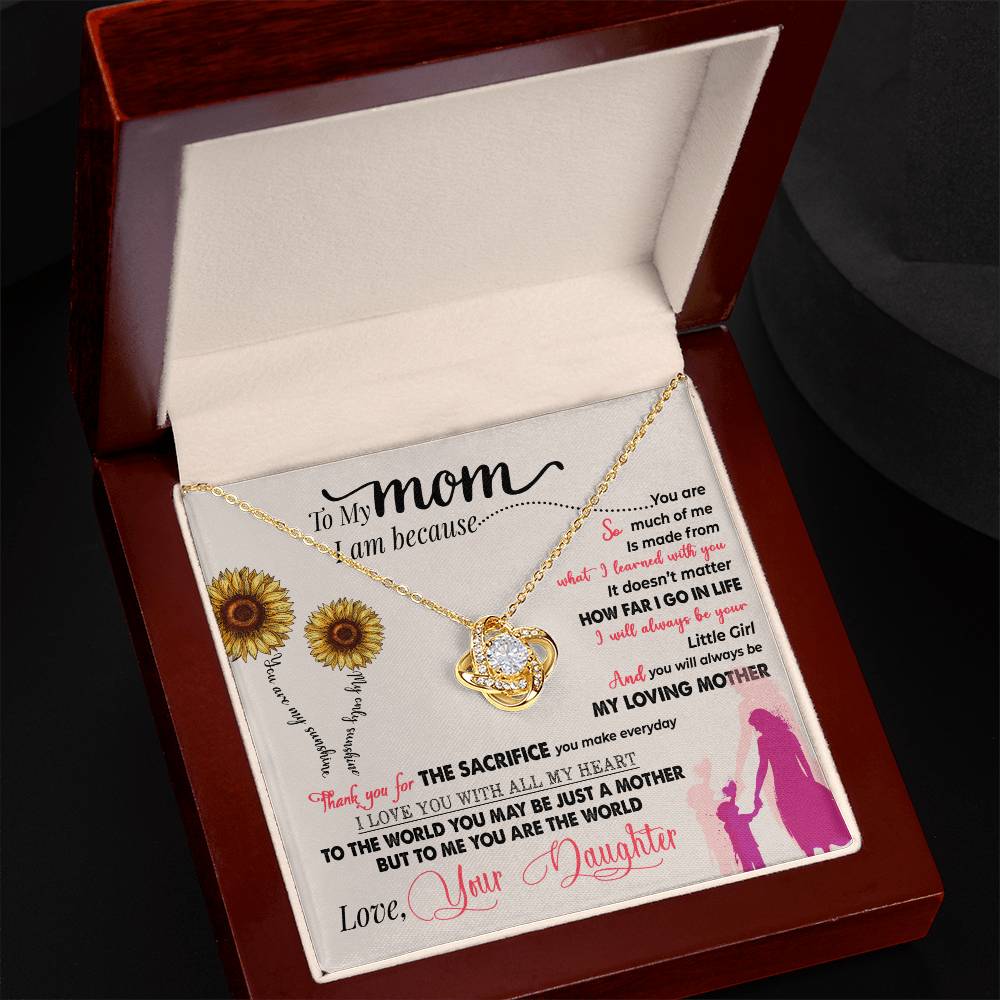 To My Mom, Thank You For Everything -Love Knot Necklace - YERTIZZ.COM