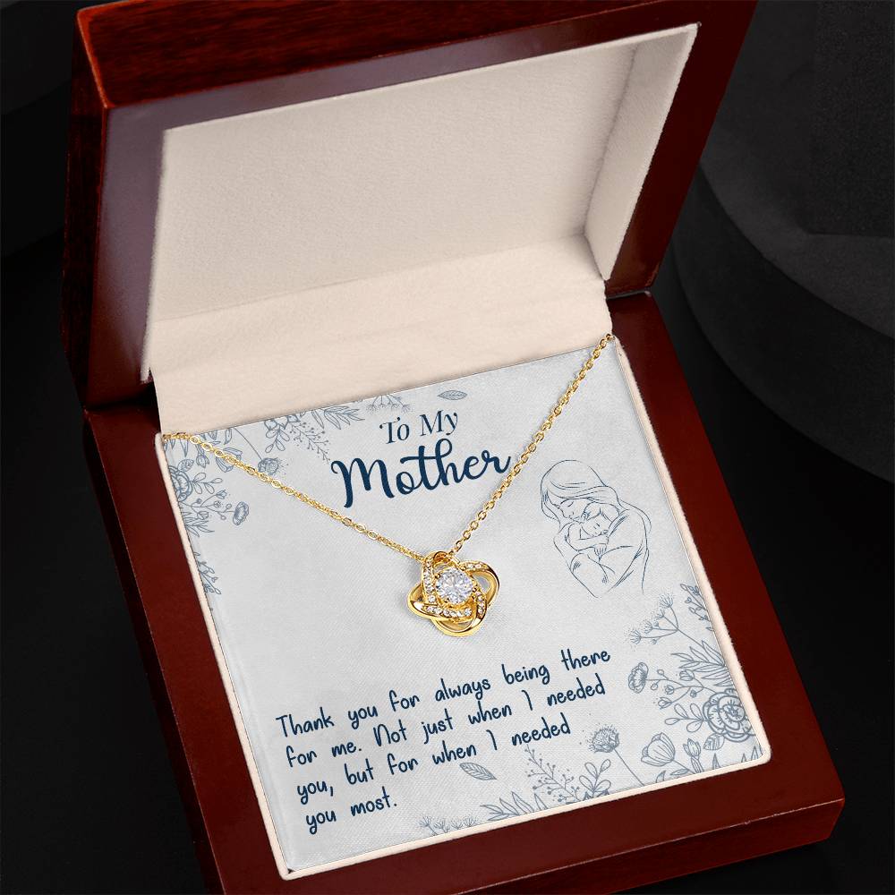 To My Mother, Thank You For Always Being There -Love Knot Necklace - YERTIZZ.COM