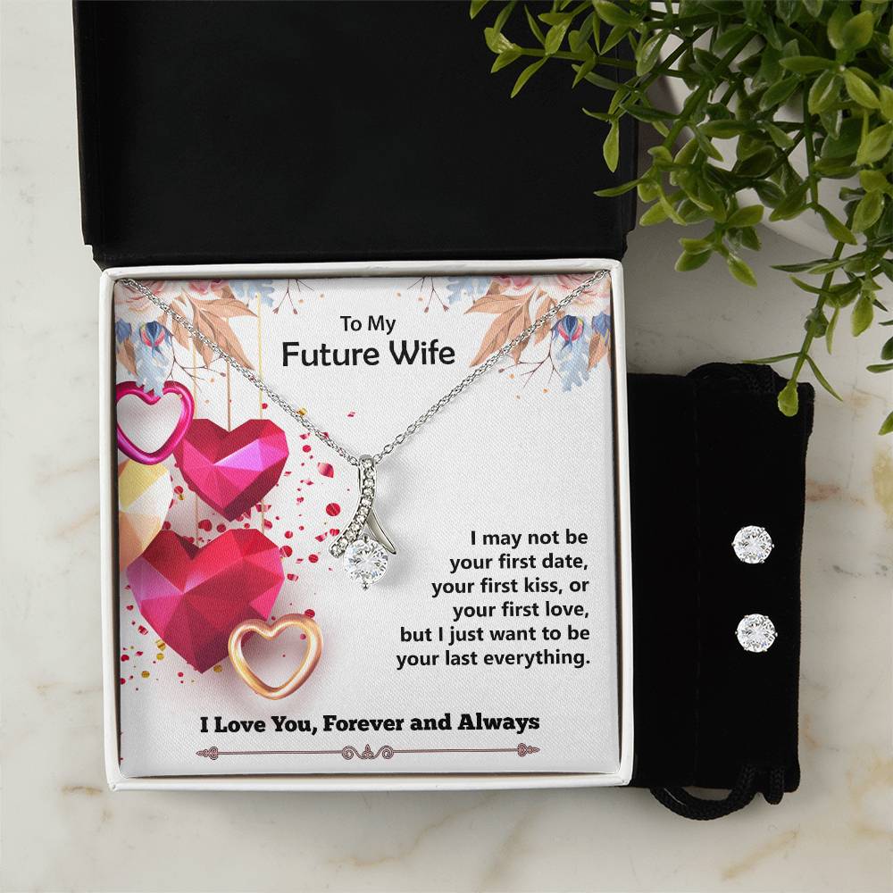 Alluring Beauty, Necklace and Earring Set, To My Future Wife, Love Forever and Always, Valentine's Day - YERTIZZ.COM