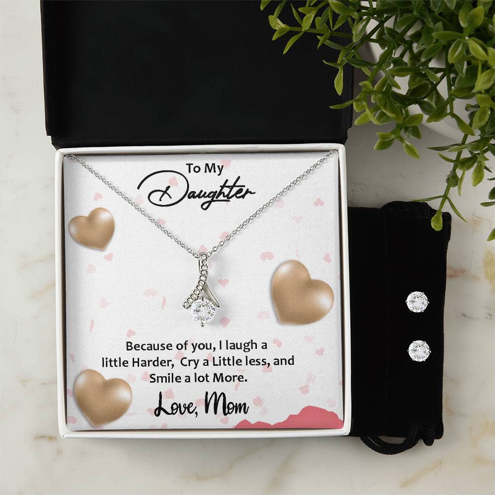 Alluring Beauty, Necklace and Earring Set, To My Daughter, Valentine's Day - YERTIZZ.COM