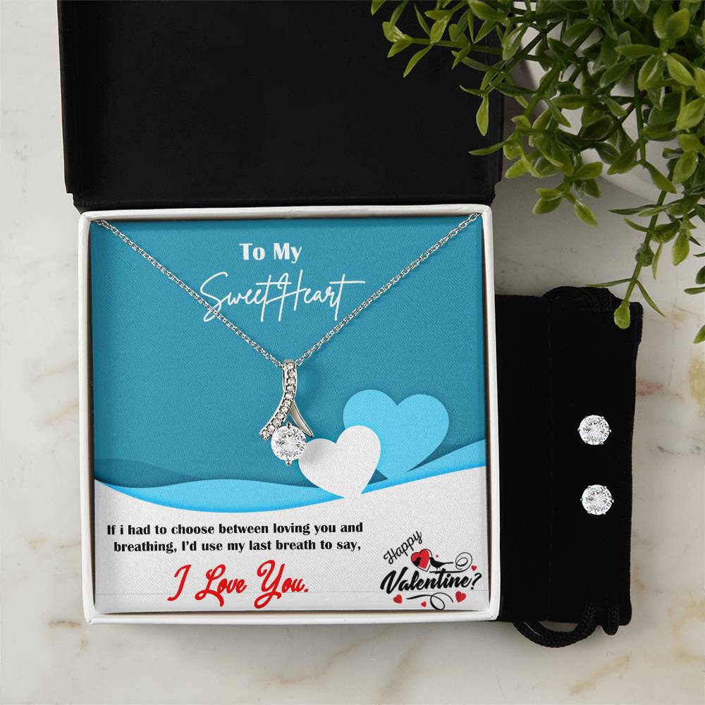 Alluring Beauty, Necklace and Earring Set, To My Sweetheart, Happy Valentines - YERTIZZ.COM