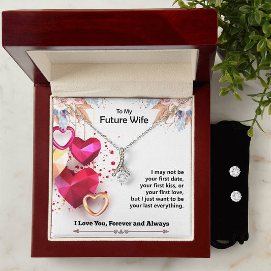 Alluring Beauty, Necklace and Earring Set, To My Future Wife, Love Forever and Always, Valentine's Day - YERTIZZ.COM