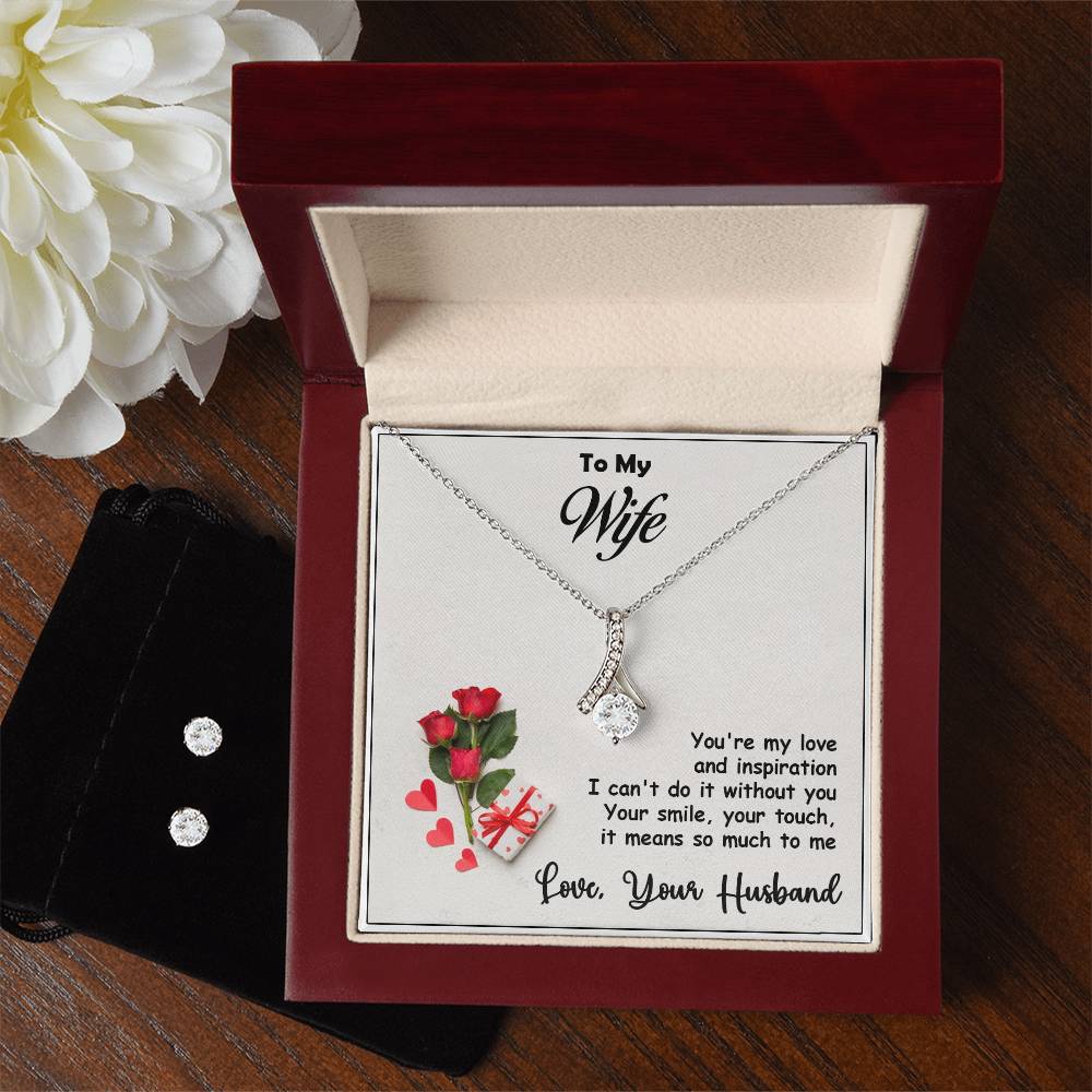 Alluring Beauty, Necklace and Earring Set, To My Wife, Love, Valentine's Day - YERTIZZ.COM