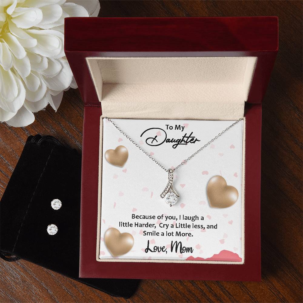 Alluring Beauty, Necklace and Earring Set, To My Daughter, Valentine's Day - YERTIZZ.COM