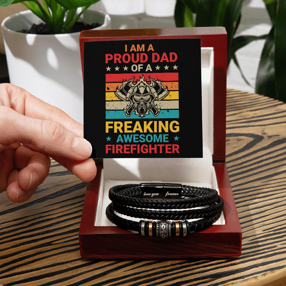 Men's Vegan Leather Bracelet, Father, Husband, Son, Dad, Love You Forever, Engraved - YERTIZZ.COM