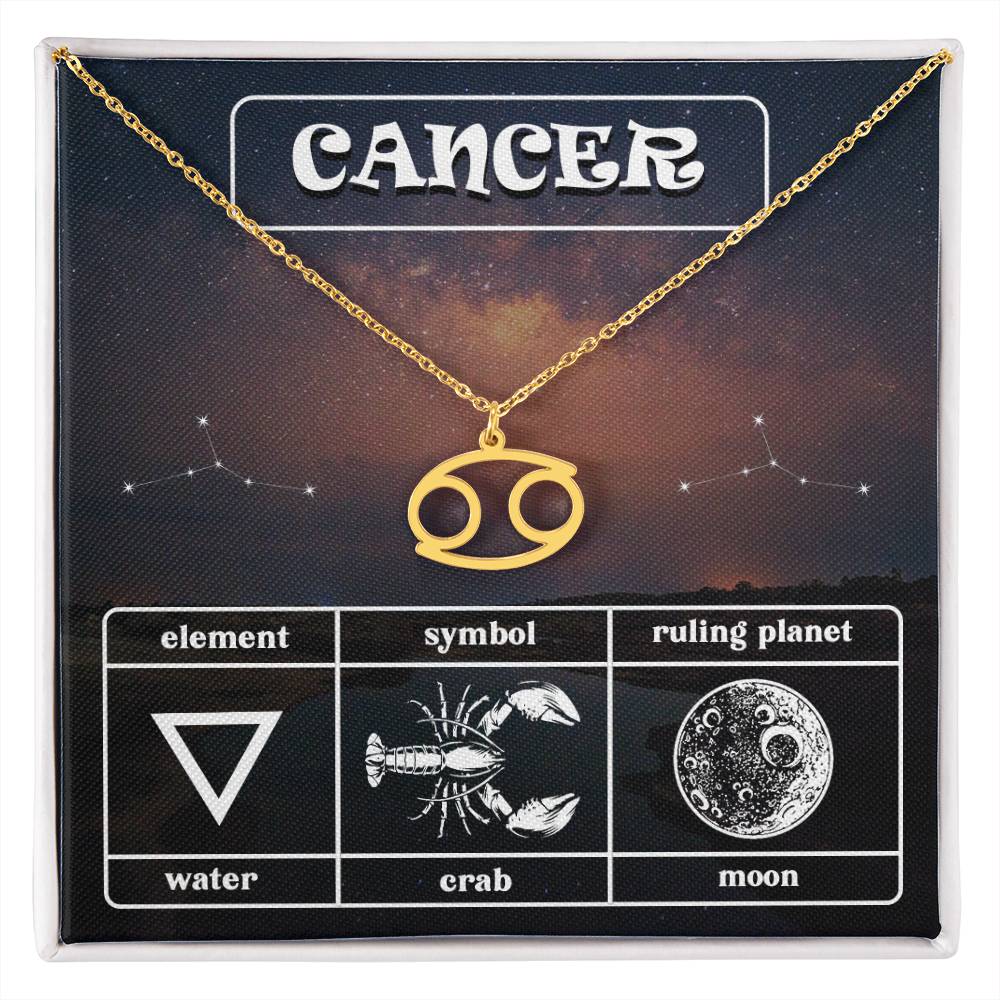 Cancer, Zodiac, Sign, Astrological Pendant, Necklace - YERTIZZ.COM