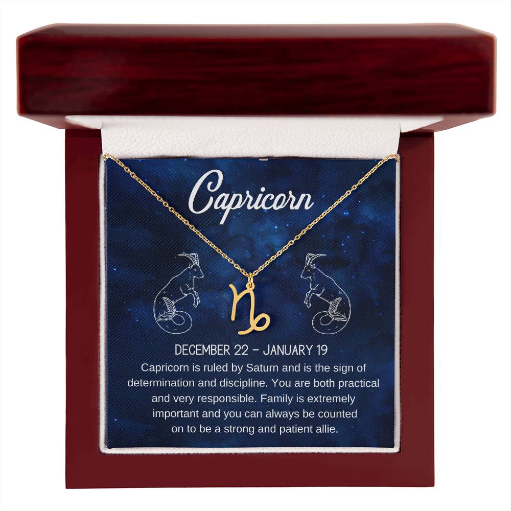 Capricorn, Zodiac, Sign, Astrological Pendant, Necklace - YERTIZZ.COM