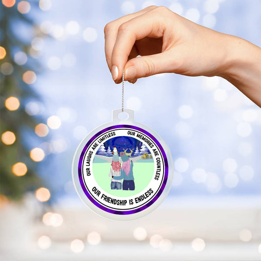 Acrylic Christmas Ornament, Our Memories Are Countless - YERTIZZ.COM