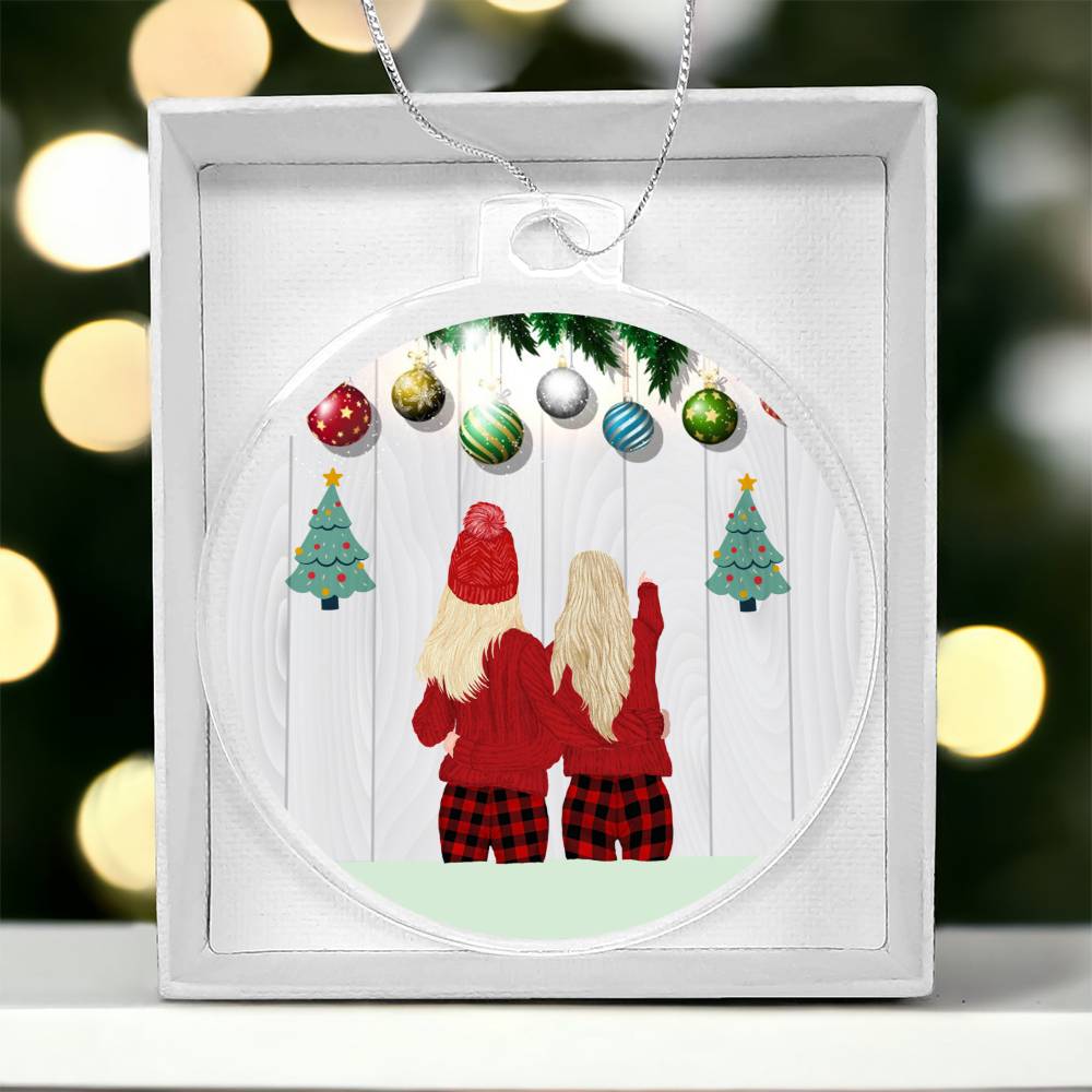 Acrylic Ornament, Kids With Christmas Decorations - YERTIZZ.COM