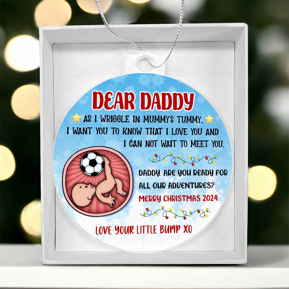 Personalized From The Bump Circle Christmas Ornament Circle Ornament