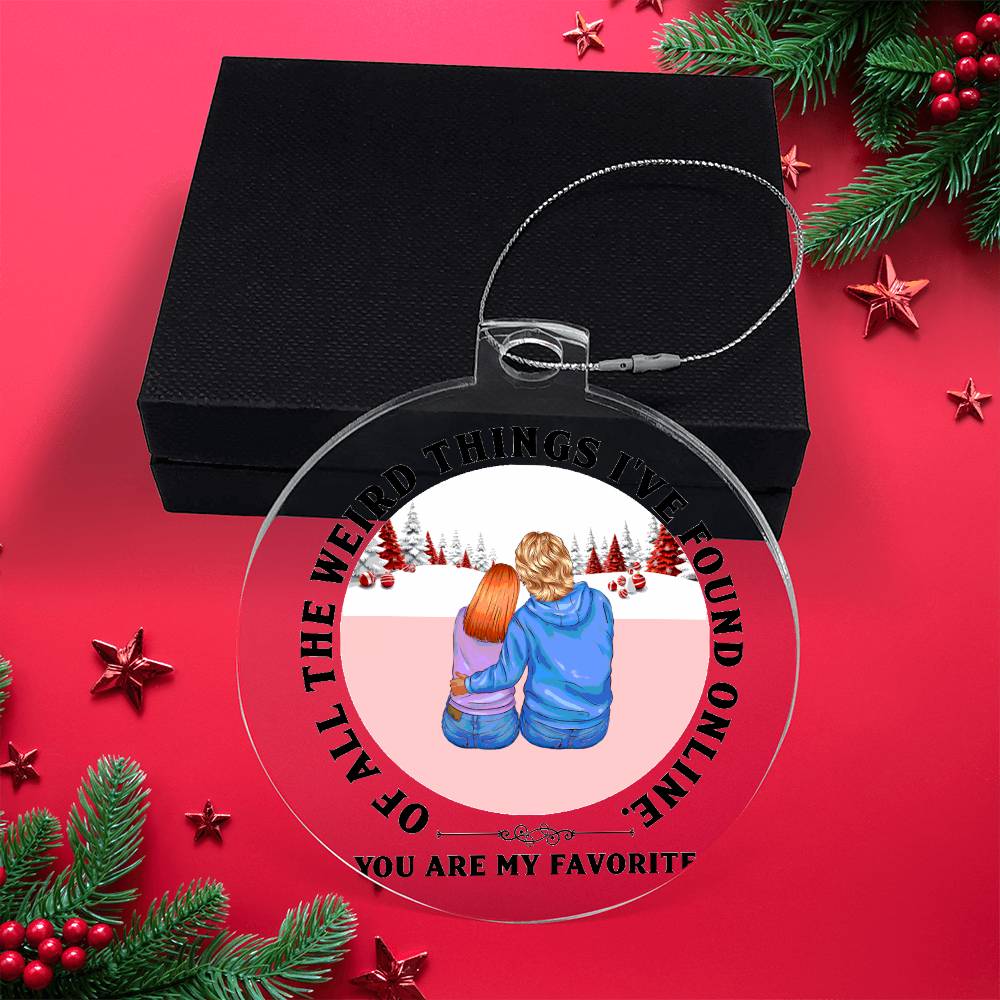 Acrylic Christmas Ornament, Found You Online - YERTIZZ.COM